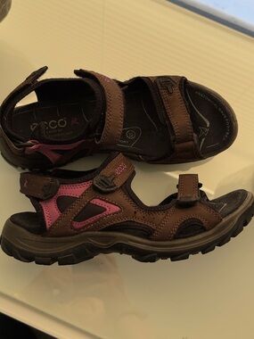 Ecco Brown and Pink Outdoor Sport Sandals